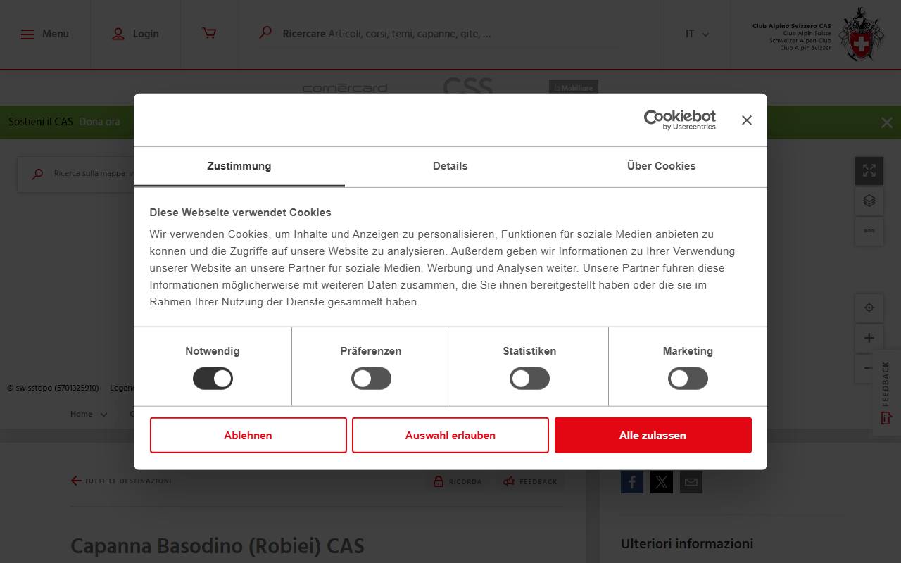 Capanna Basodino CAS