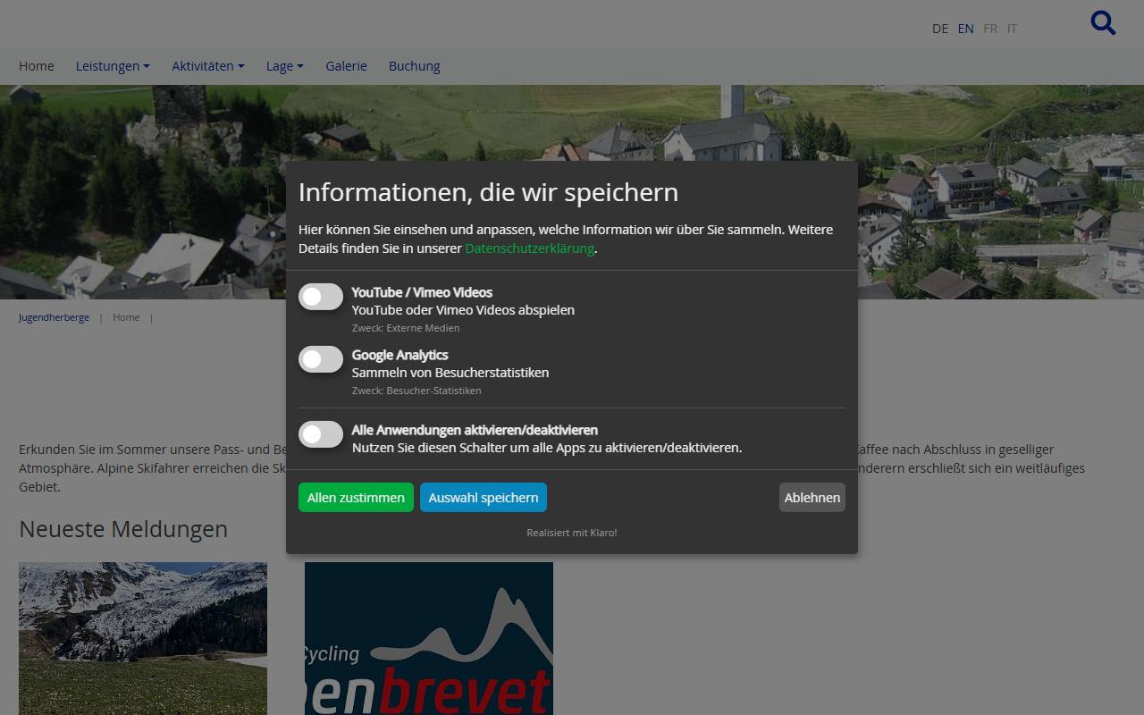 Jugendherberge Hospental
